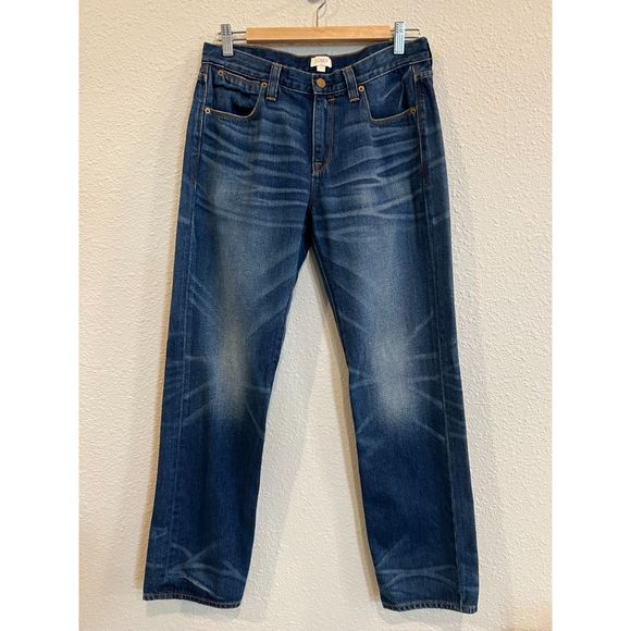 J. Crew Women's Straight Leg Distressed Jeans Size 27 a672 - Picture 1 of 6